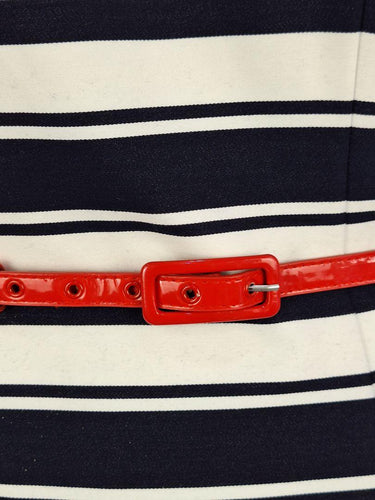 Review Sailor Stripe Belted Midi Dress Size 14 by SwapUp-Online Second Hand Store-Online Thrift Store