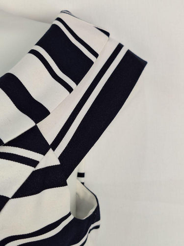 Review Sailor Stripe Belted Midi Dress Size 14 by SwapUp-Online Second Hand Store-Online Thrift Store