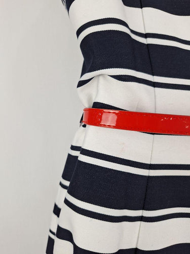 Review Sailor Stripe Belted Midi Dress Size 14 by SwapUp-Online Second Hand Store-Online Thrift Store