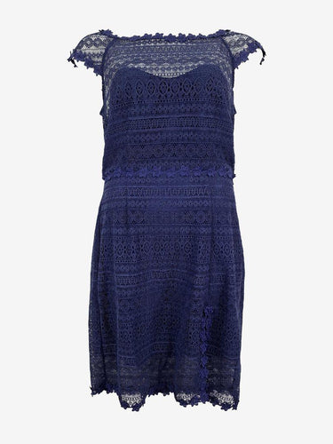 Alannah Hill Sapphire Lace Front Split Midi Dress Size 14 by SwapUp-Online Second Hand Store-Online Thrift Store