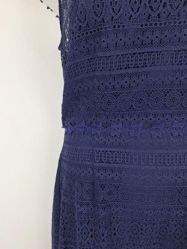 Alannah Hill Sapphire Lace Front Split Midi Dress Size 14 by SwapUp-Online Second Hand Store-Online Thrift Store