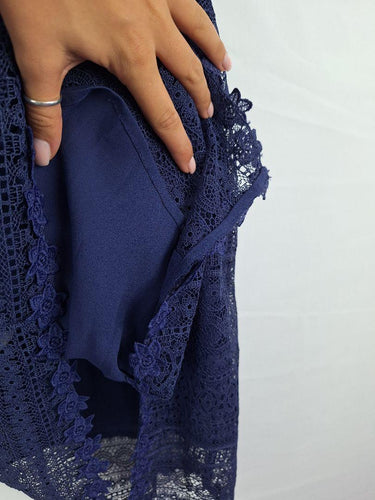 Alannah Hill Sapphire Lace Front Split Midi Dress Size 14 by SwapUp-Online Second Hand Store-Online Thrift Store