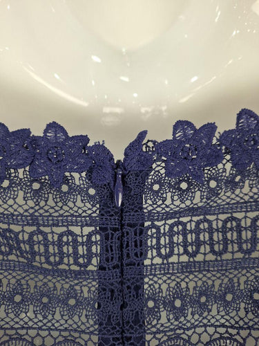 Alannah Hill Sapphire Lace Front Split Midi Dress Size 14 by SwapUp-Online Second Hand Store-Online Thrift Store