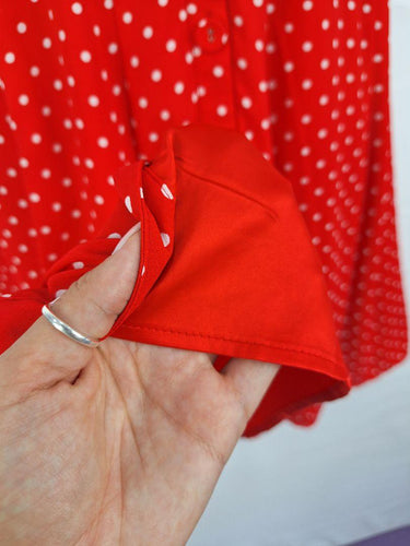 Review Cherry Spot Button Down Dress Size 16 by SwapUp-Online Second Hand Store-Online Thrift Store