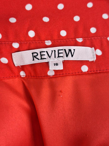 Review Cherry Spot Button Down Dress Size 16 by SwapUp-Online Second Hand Store-Online Thrift Store