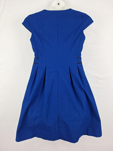 Cue Cobalt Zip Front Midi Dress Size 14 by SwapUp-Online Second Hand Store-Online Thrift Store
