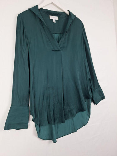 Witchery Jade Silk Gathered Office Blouse Size 10 by SwapUp-Online Second Hand Store-Online Thrift Store