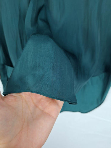 Witchery Jade Silk Gathered Office Blouse Size 10 by SwapUp-Online Second Hand Store-Online Thrift Store