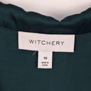 Witchery Jade Silk Gathered Office Blouse Size 10 by SwapUp-Online Second Hand Store-Online Thrift Store