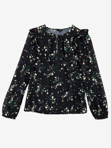 Cue Sheer Floral Keyhole Office Blouse Size 10 by SwapUp-Online Second Hand Store-Online Thrift Store