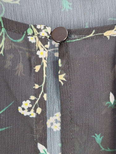 Cue Sheer Floral Keyhole Office Blouse Size 10 by SwapUp-Online Second Hand Store-Online Thrift Store