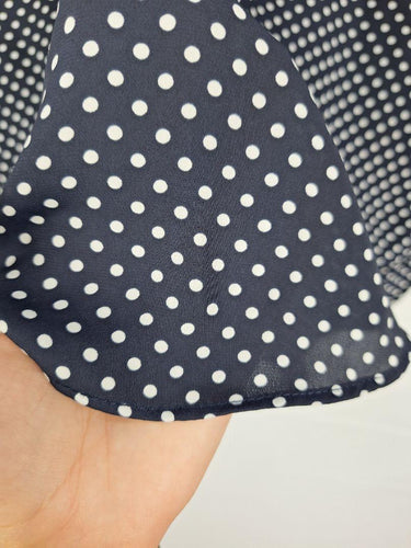 Witchery Flowy Navy Spotted Top Size 10 by SwapUp-Online Second Hand Store-Online Thrift Store