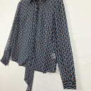 Cue Sheer Geometric Tied Neck Shirt Size 10 by SwapUp-Online Second Hand Store-Online Thrift Store
