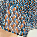 Cue Sheer Geometric Tied Neck Shirt Size 10 by SwapUp-Online Second Hand Store-Online Thrift Store