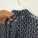 Cue Sheer Geometric Tied Neck Shirt Size 10 by SwapUp-Online Second Hand Store-Online Thrift Store