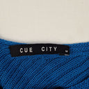 Cue Azure Plunging Ribbed Knit Top Size M by SwapUp-Online Second Hand Store-Online Thrift Store