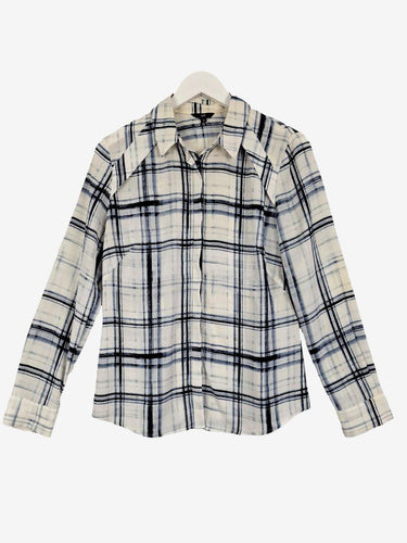 Cue Tailored Grid Office Shirt Size 10 by SwapUp-Online Second Hand Store-Online Thrift Store
