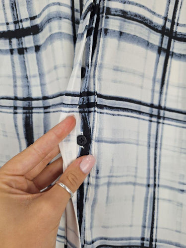 Cue Tailored Grid Office Shirt Size 10 by SwapUp-Online Second Hand Store-Online Thrift Store