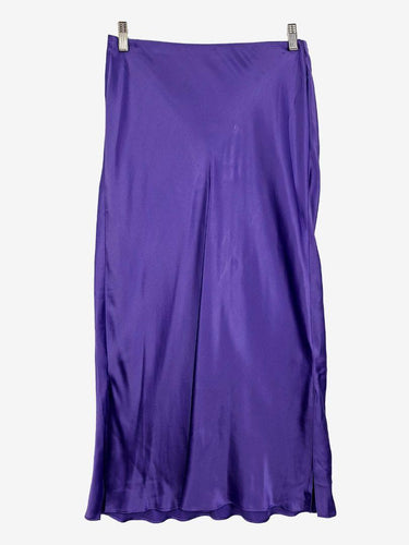 Witchery Grape Silk Double Split Slip Midi Skirt Size 10 by SwapUp-Online Second Hand Store-Online Thrift Store