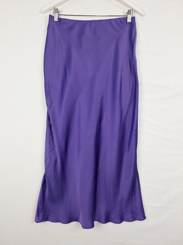 Witchery Grape Silk Double Split Slip Midi Skirt Size 10 by SwapUp-Online Second Hand Store-Online Thrift Store
