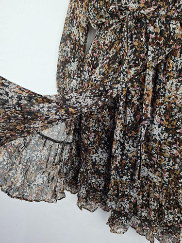 Witchery Gathered Autumn Floral Mini Dress Size 10 by SwapUp-Online Second Hand Store-Online Thrift Store