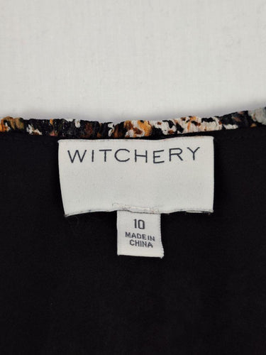 Witchery Gathered Autumn Floral Mini Dress Size 10 by SwapUp-Online Second Hand Store-Online Thrift Store