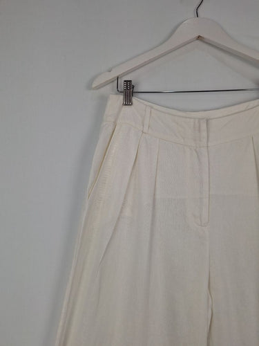 Zimmermann Elegant Pleated Linen Palazzo Pants Size M by SwapUp-Online Second Hand Store-Online Thrift Store