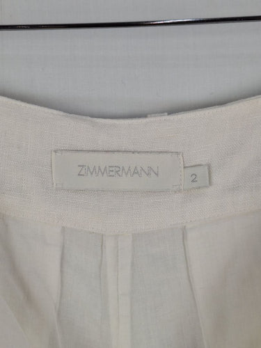 Zimmermann Elegant Pleated Linen Palazzo Pants Size M by SwapUp-Online Second Hand Store-Online Thrift Store