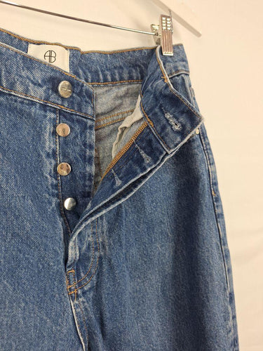 Annie Bing Staple Tapered Mid Blue Denim Jeans Size 12 by SwapUp-Online Second Hand Store-Online Thrift Store