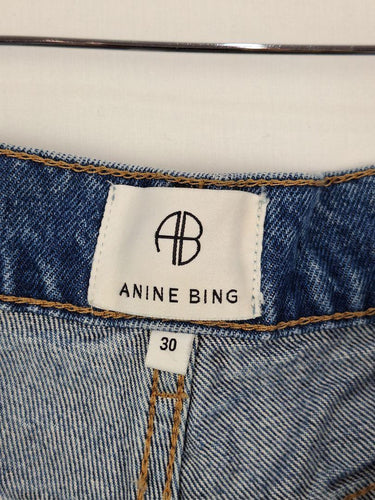 Annie Bing Staple Tapered Mid Blue Denim Jeans Size 12 by SwapUp-Online Second Hand Store-Online Thrift Store