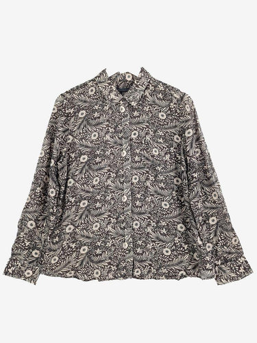 Sportscraft Silk Blend Floral Semi Sheer Shirt Size 14 by SwapUp-Online Second Hand Store-Online Thrift Store