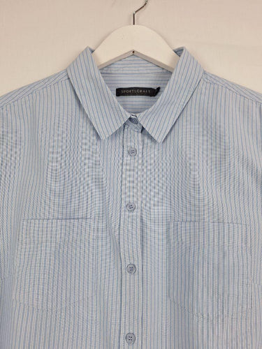 Sportscraft Double Stripe Cotton Office Staple Shirt Size 14 by SwapUp-Online Second Hand Store-Online Thrift Store