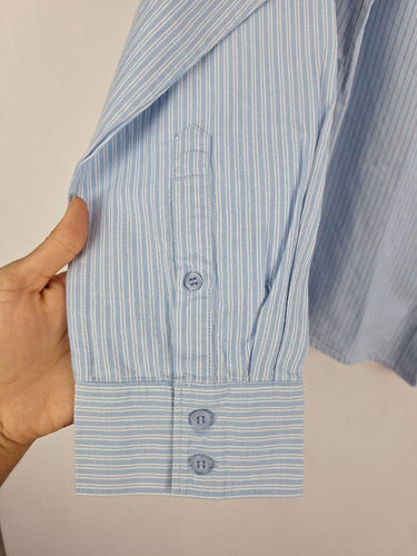 Sportscraft Double Stripe Cotton Office Staple Shirt Size 14 by SwapUp-Online Second Hand Store-Online Thrift Store