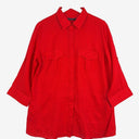 Sportscraft Crimson Boxy Utility Semi Sheer Shirt Size 14 by SwapUp-Online Second Hand Store-Online Thrift Store