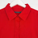 Sportscraft Crimson Boxy Utility Semi Sheer Shirt Size 14 by SwapUp-Online Second Hand Store-Online Thrift Store