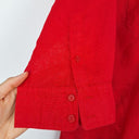 Sportscraft Crimson Boxy Utility Semi Sheer Shirt Size 14 by SwapUp-Online Second Hand Store-Online Thrift Store