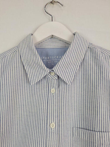 Sportscraft Striped Pinpoint Oxford Office Shirt Size 14 by SwapUp-Online Second Hand Store-Online Thrift Store