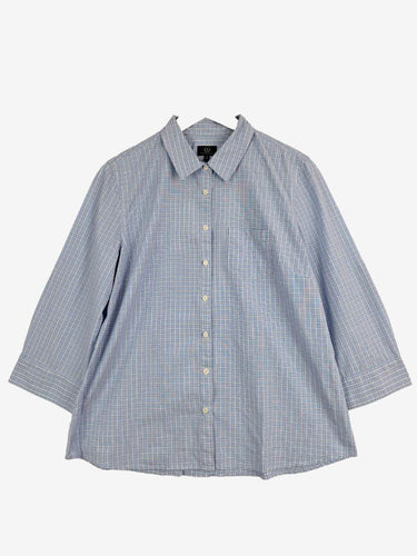 Sportscraft Checked Cotton Essential Office Shirt Size 14 by SwapUp-Online Second Hand Store-Online Thrift Store