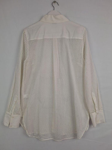 Witchery Elegant Vanilla Scooped Broderie Shirt Size 14 by SwapUp-Online Second Hand Store-Online Thrift Store