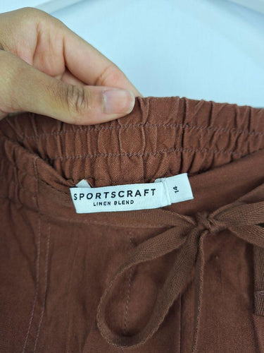 Sportscraft Casual Weekender Linen Blend Pants Size 14 by SwapUp-Online Second Hand Store-Online Thrift Store