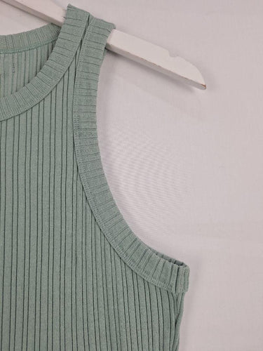 Lorna Jane Light Teal Ribbed Singlet Top Size L by SwapUp-Online Second Hand Store-Online Thrift Store
