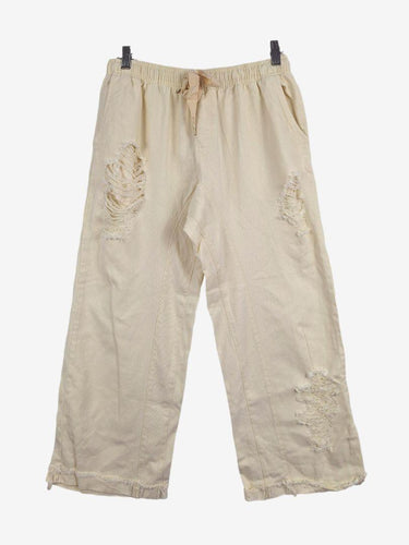 Made for a Goddess Buttercream Distressed Slouchy Jeans Size 10 by SwapUp-Online Second Hand Store-Online Thrift Store