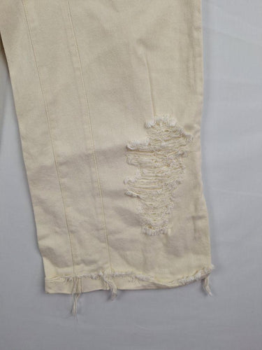 Made for a Goddess Buttercream Distressed Slouchy Jeans Size 10 by SwapUp-Online Second Hand Store-Online Thrift Store