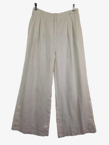 Zimmermann Elegant Pleated Linen Palazzo Pants Size M by SwapUp-Online Second Hand Store-Online Thrift Store