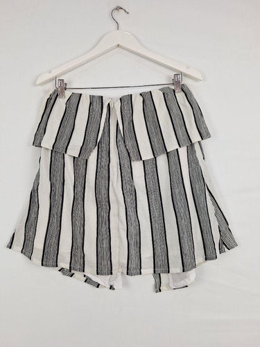 Zulu & Zephyr Stripe Fold Over Mini Skirt Size 14 by SwapUp-Online Second Hand Store-Online Thrift Store
