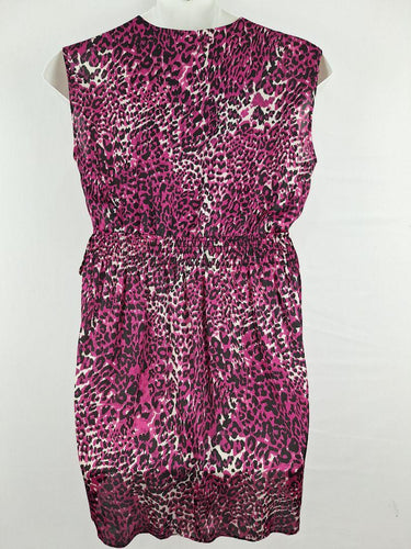 Wayne Cooper Pink Leopard Satin Mini Dress Size 12 by SwapUp-Online Second Hand Store-Online Thrift Store
