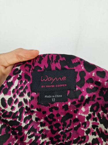 Wayne Cooper Pink Leopard Satin Mini Dress Size 12 by SwapUp-Online Second Hand Store-Online Thrift Store