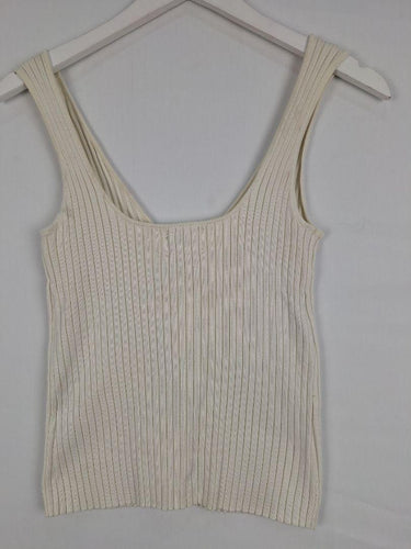 Calli Pearl Ribbed Knit Tank Top Size 10 by SwapUp-Online Second Hand Store-Online Thrift Store
