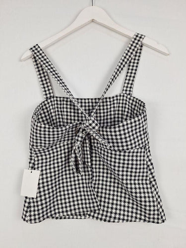 Calli Hounds Tooth Tie Up Top Size 10 by SwapUp-Online Second Hand Store-Online Thrift Store