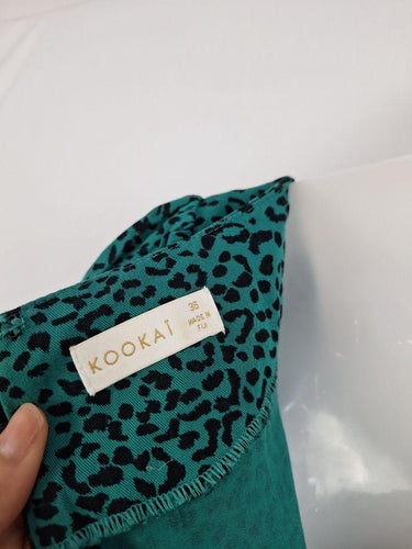 Kookai Forest Green Leopard Wrap Dress Size 8 by SwapUp-Online Second Hand Store-Online Thrift Store